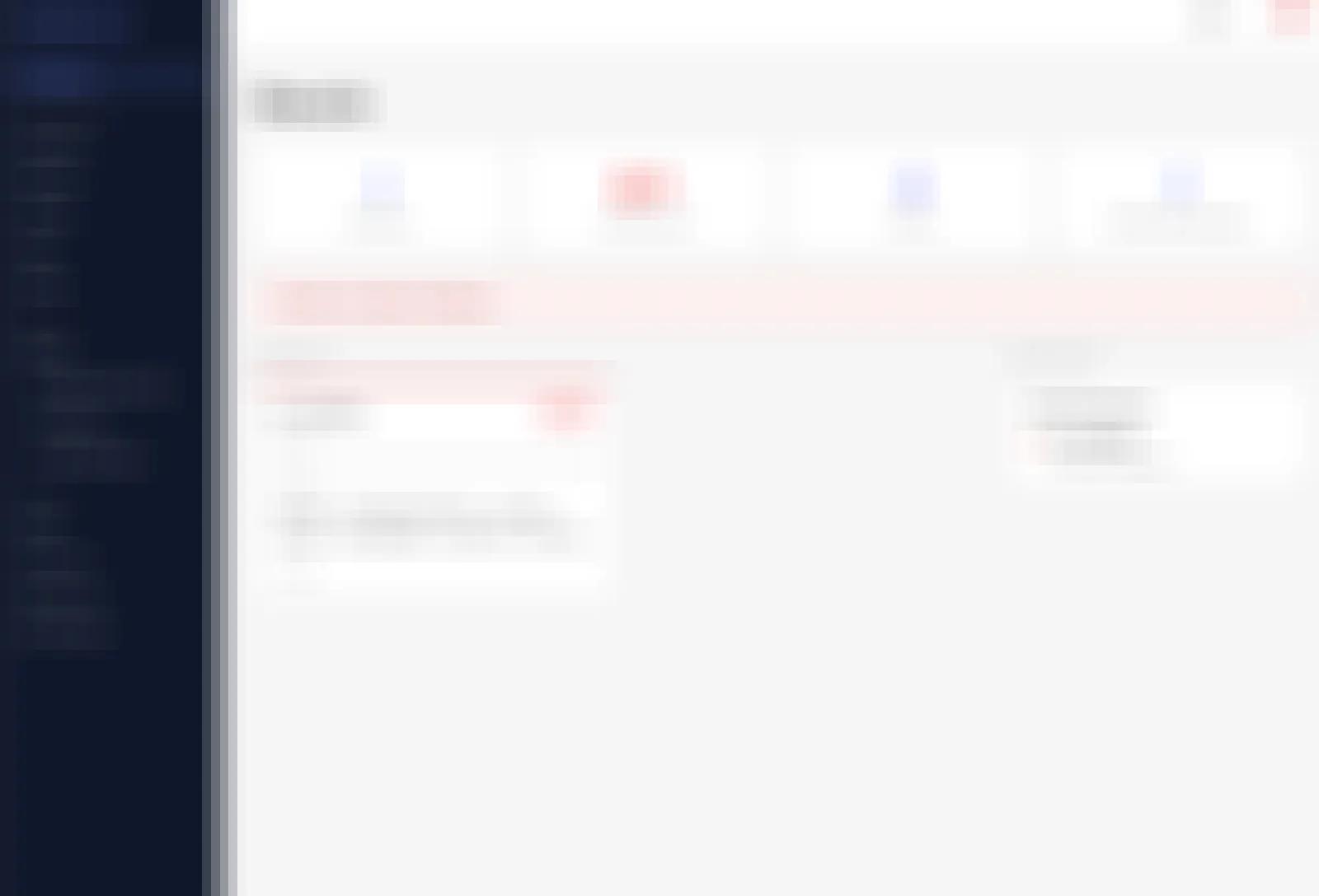 Abstrahierte und unleserlich gemachte Ansicht des GuestOps-Dashboards